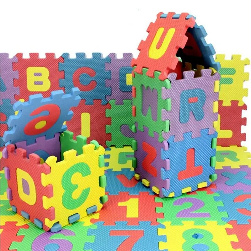 36 buah alas bermain Puzzle lantai Handily merakit alat belajar pola Nomor