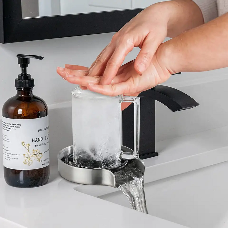 Płukacz z PVC do baru lub zlewozmywaki kuchenne kubek silikonowy myjki do umywalki z myjką automatyczny kubek