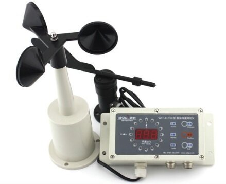 Anemómetro Digital inteligente industrial, anemómetro de dirección y velocidad del viento, WTF-B200