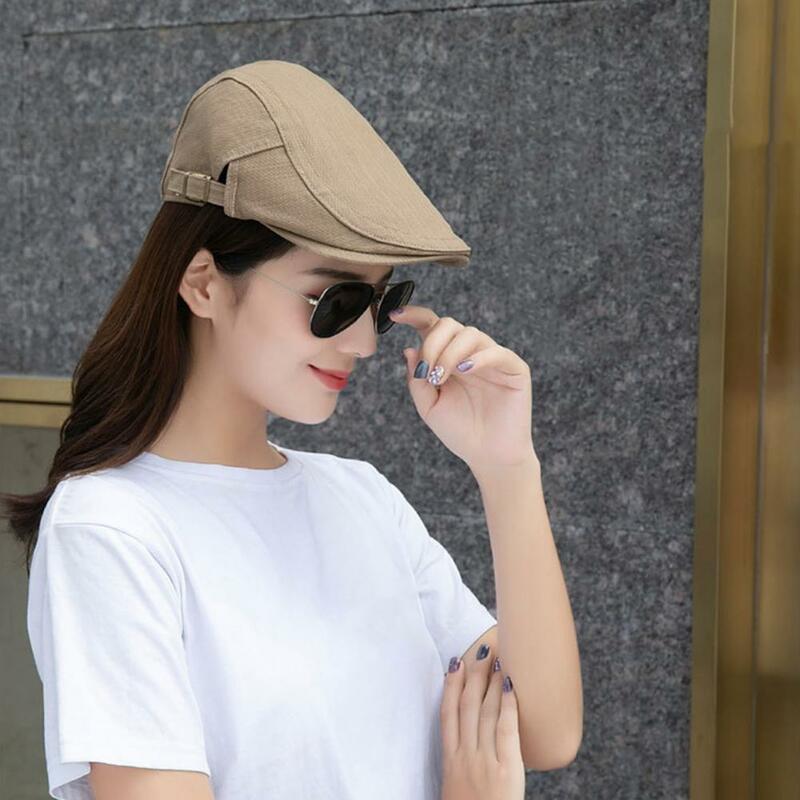 Beret Hat Unisex Solid Color Peaked Cap for Sun Protection Casual Style Quick Drying Breathable Beret Cap for Men Women