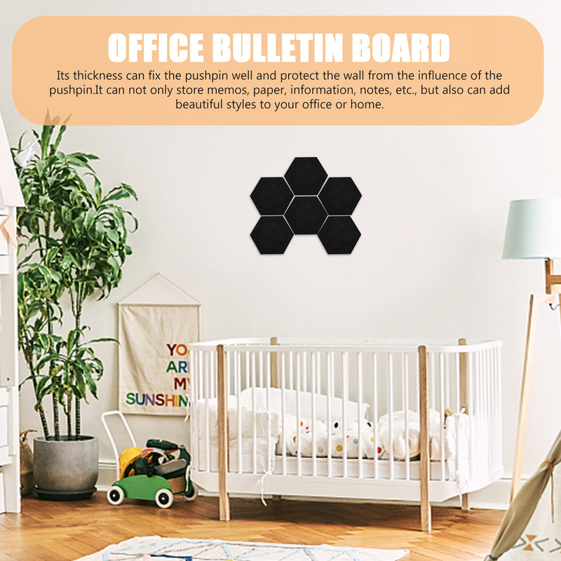 Parede do escritório sentiu Bulletin Board, decoração criativa, Display Bulletin Board, 6pcs