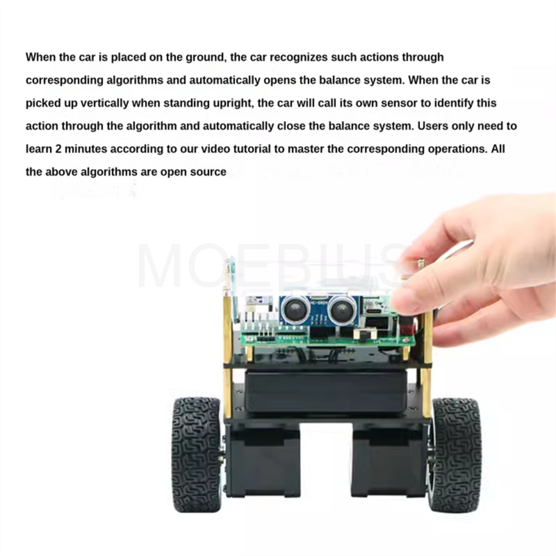 Motor paso a paso ensamblado 2WD Smart Balance Robot Car Stm32, Kit de auto equilibrio de dos ruedas