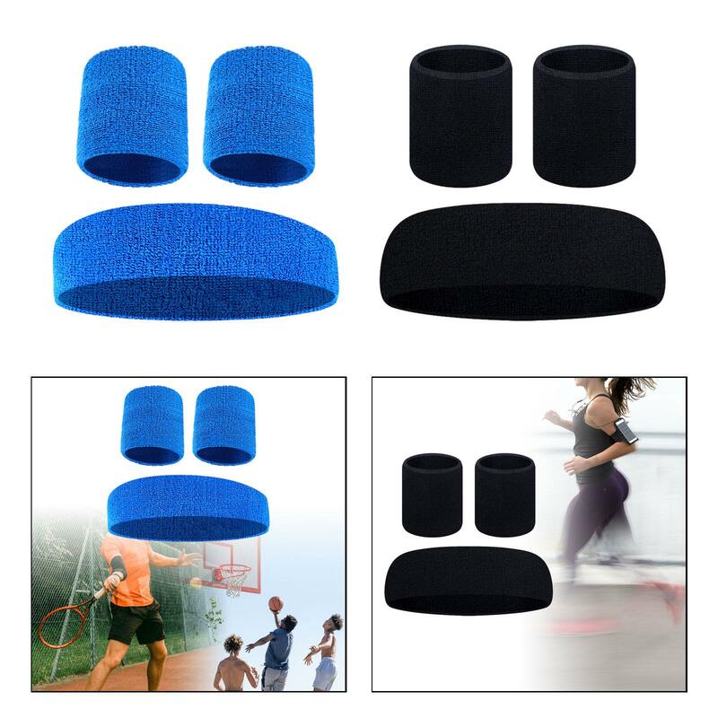 Sweat Wristband for Training, Headbands para treino, Headbands para Yoga e Tênis, Pulseira para correr, Hairband Head Wrap