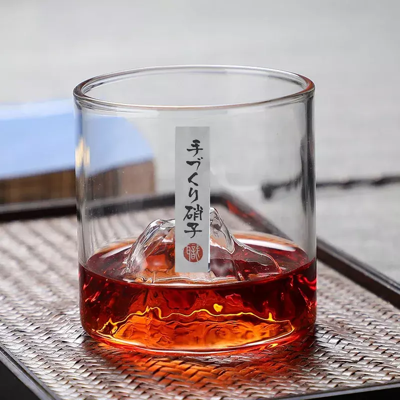 Verre de montagne Fuji de style japonais, verres de roche façonnés, verre résistant à la chaleur, tasse à eau, tasse à café, vin rouge, verre à whisky