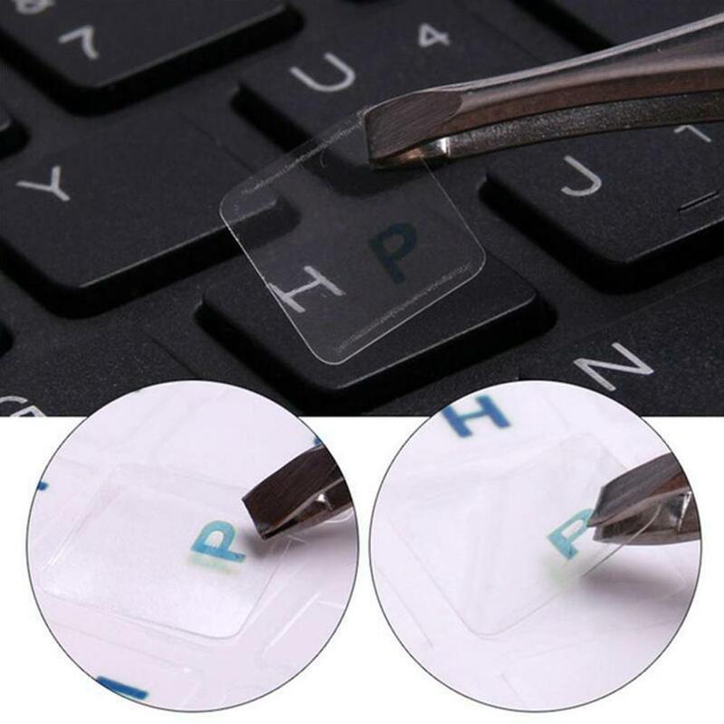노트북 컴퓨터용 투명 러시아어 스티커, 필름 언어 문자 키보드 커버, PC 먼지 보호 노트북 액세서리, 1PC