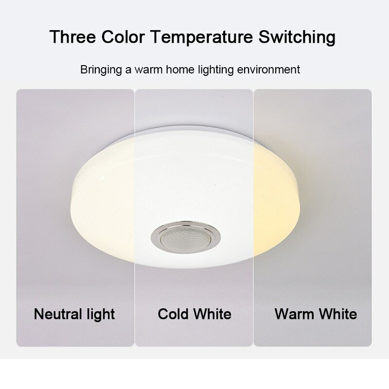 Moderne Decken leuchten RGB Dimmen Home Beleuchtung App Bluetooth Musik Licht 42w 60w Smart Decken leuchten mit Fernbedienung ac220v
