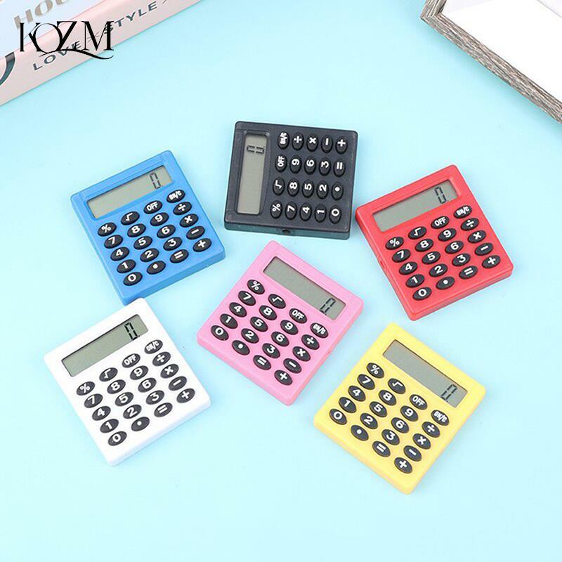 Calculadora pequeña cuadrada multifunción, Mini Calculadora de plástico electrónica de oficina escolar de Color