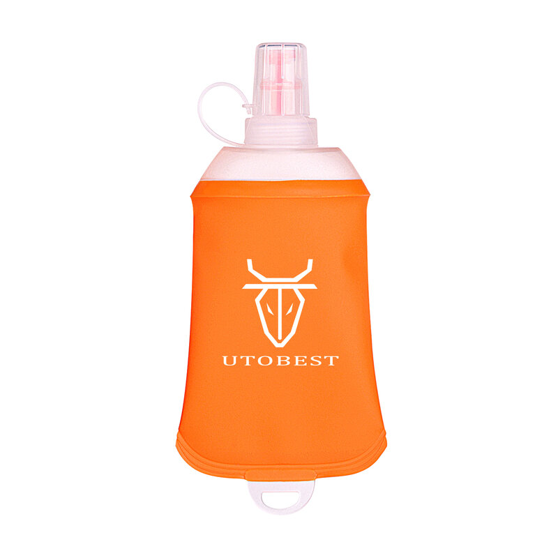UTOBEST-botella de agua de silicona plegable, termo suave de TPU para correr, bolsa de hidratación, chaleco, 150ml, 200ml, 250ml