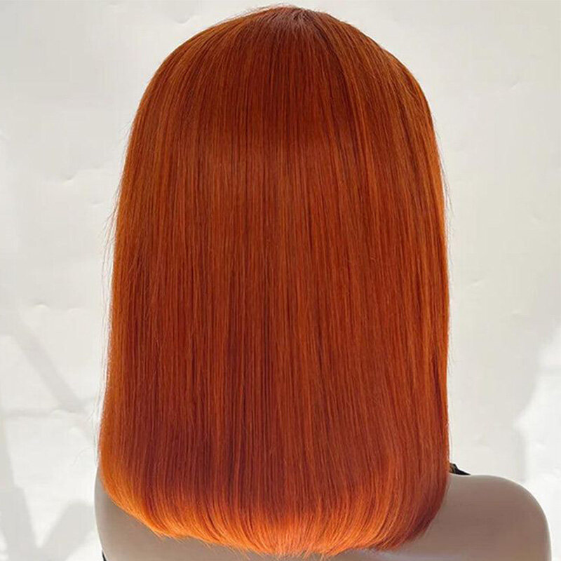 Koronkowa peruka z krótkim bobem indyjska#350 13X4 Prosta część T Koronkowe przezroczyste peruki z przodu Ludzkie włosy dla czarnej kobiety
