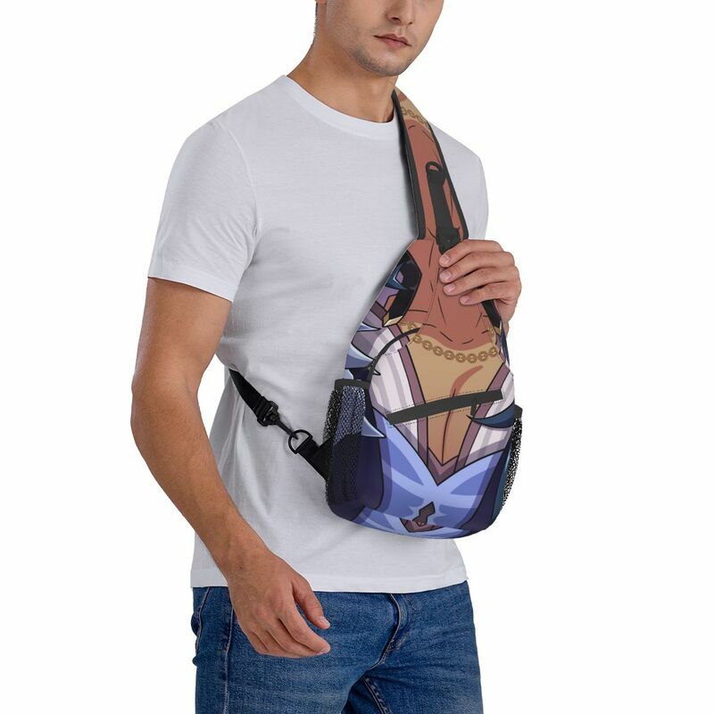 Cool Genshin Impact Kaeya Tiddies woreczki strunowe do podróży pieszej męskiej gry Anime torba Crossbody na klatkę piersiową plecak plecak na ramię