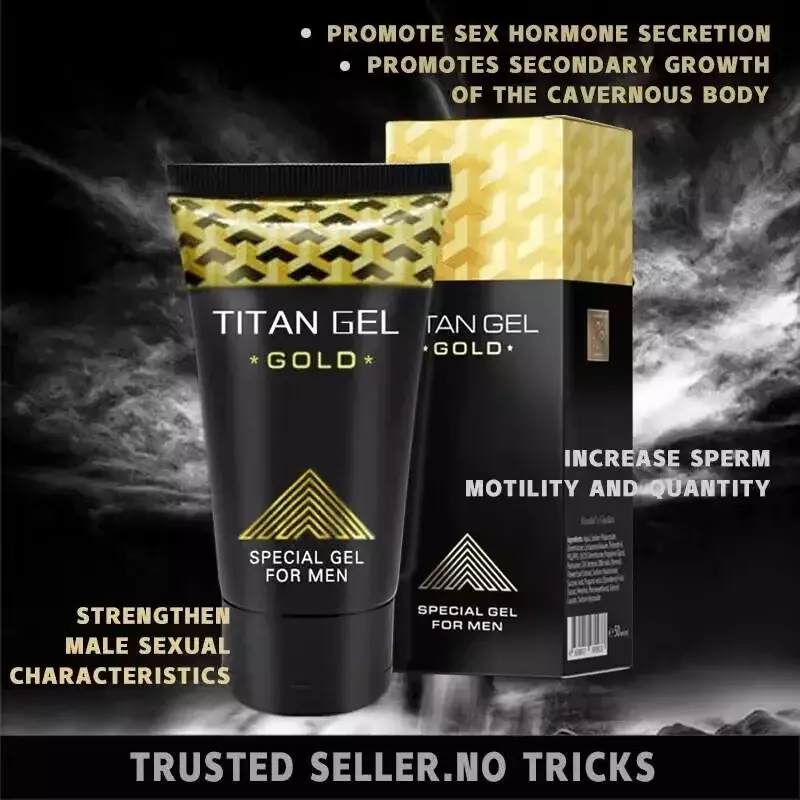 Jj-Crema Gel Titan para homens, creme masculino, efeito natural, sem cheiro, condutor