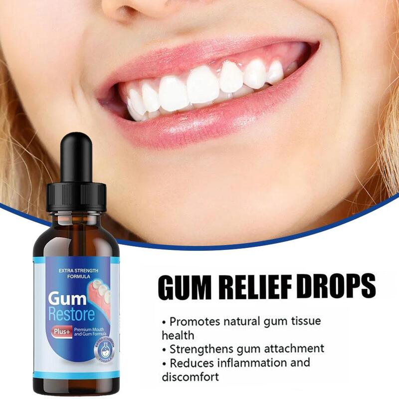 30ml Gum Repair liquido per la cura delle gengive orali per alleviare il ripristino delle gengive gocce naturali per l'igiene orale allevia le gengive reeding assistenza sanitaria M9Z0