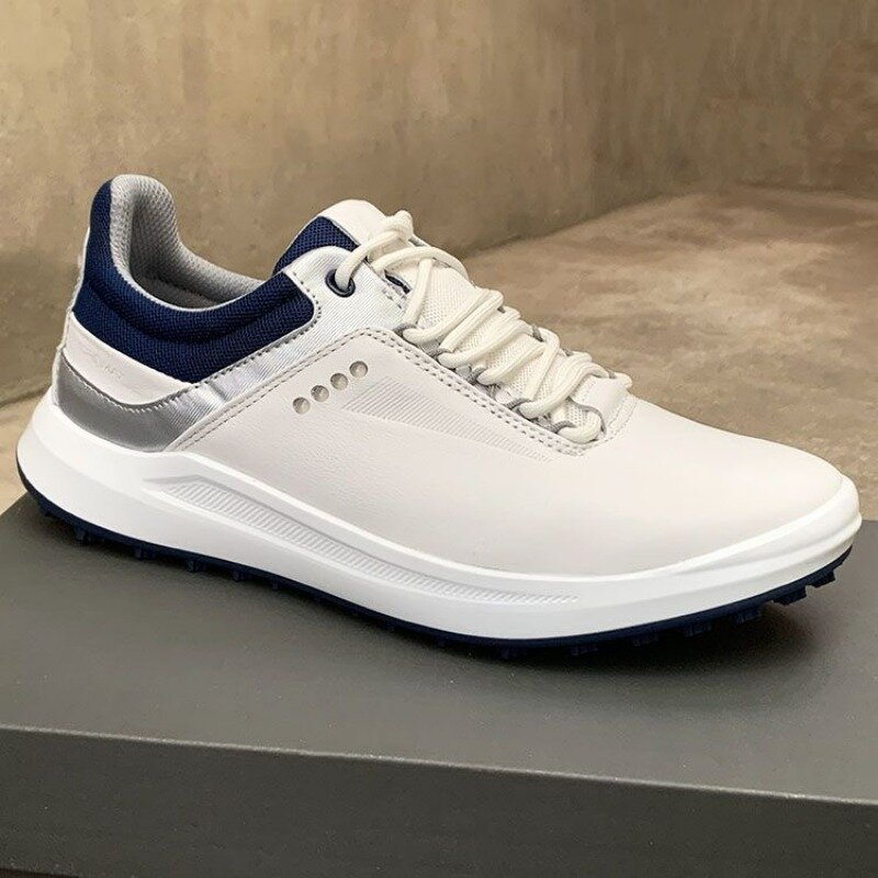 2024 Hot Sale Golf Training for Man Black Gray Athletic Shoes Mens Genuine Leather Golf Shoes Men Anti Slip Gym Sneakers