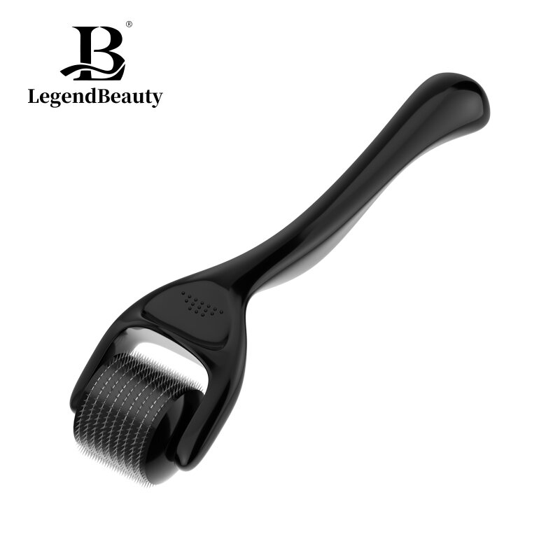 0.25Mm Black Derma Roller Facial Massager Micro Needle 540 Derma Roller For Beard Hair Growth