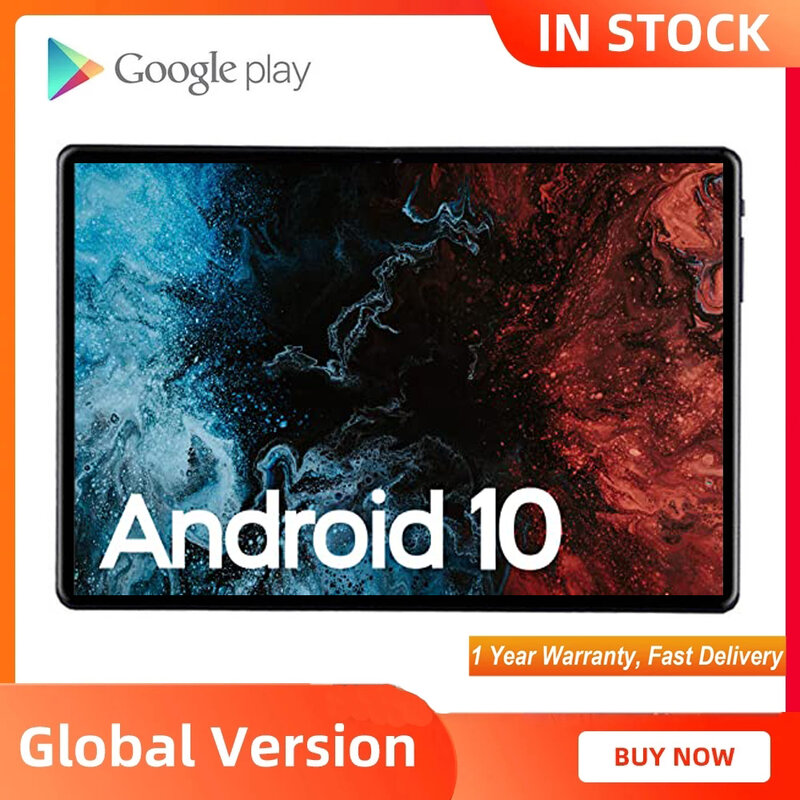 Nieuwste 4G Lte Telefoongesprek Android 10.0 6Gb Ram 64Gb Rom 10 Inch 2.5D Tablet Ips Dual sim-kaart Wifi Gps Kids Tabletten 10 10.1 + Geschenken