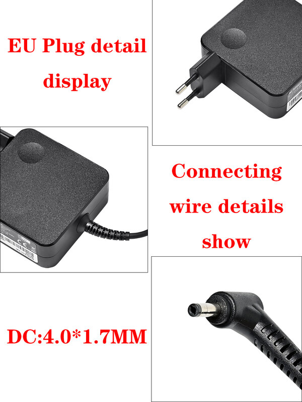 Pengisi daya Laptop 20V 3,25 A 65W, untuk Lenovo Ideapad 310-151SK 510-151SK Cords Cords kabel daya adaptor AC