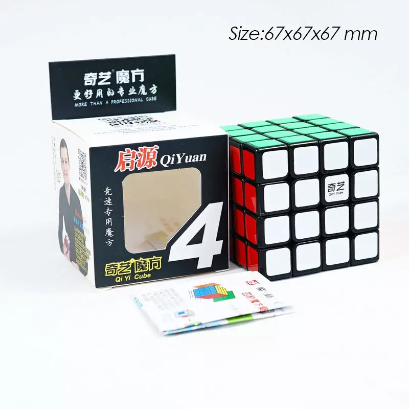QIYI скоростной магический куб 3x3x3 4x4x4 5x5x5 Профессиональные черные наклейки головоломка магический куб обучающий куб Magico детские игрушки