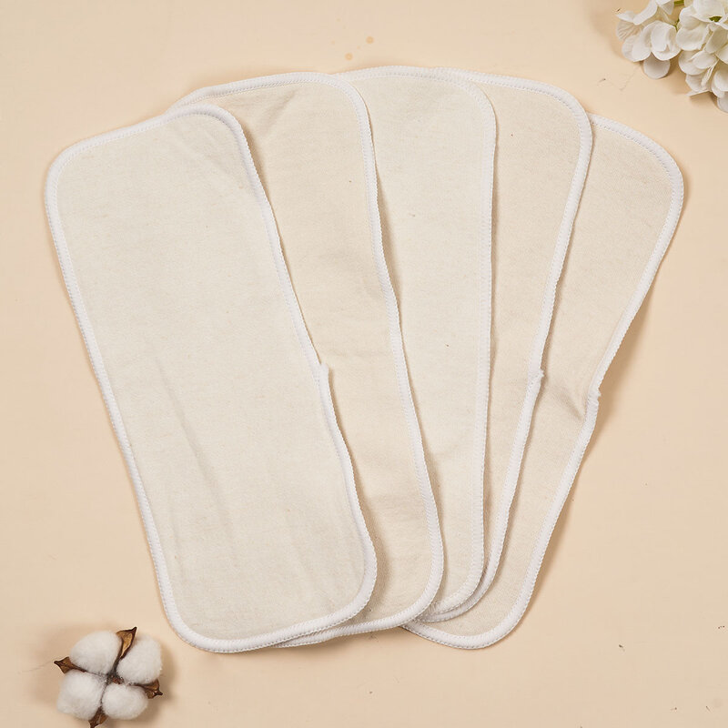 Elinfant-inserto de pañal de cáñamo reutilizable para bebé, 5/10 piezas, 3 capas, suave, 35x13,5 cm
