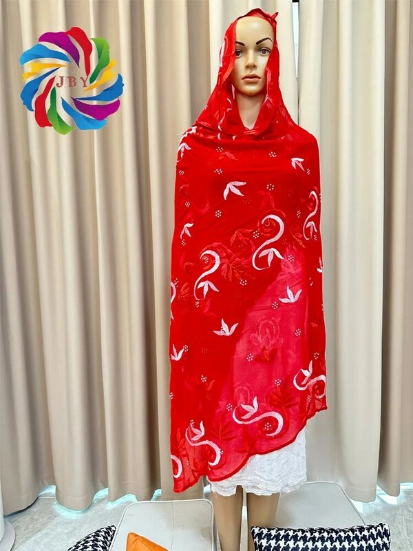 free shipping New Style African Muslim Headitechiffon Embroidered Scarf Dubai Headscarf Shawl Islamic Ramadan Hijab Prayer Scraf