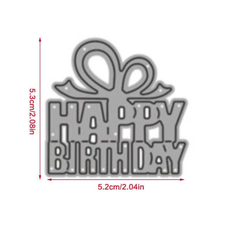 Molde corte etiqueta feliz aniversário Y1UU Molde roteiro relevo com tema aniversário requintado