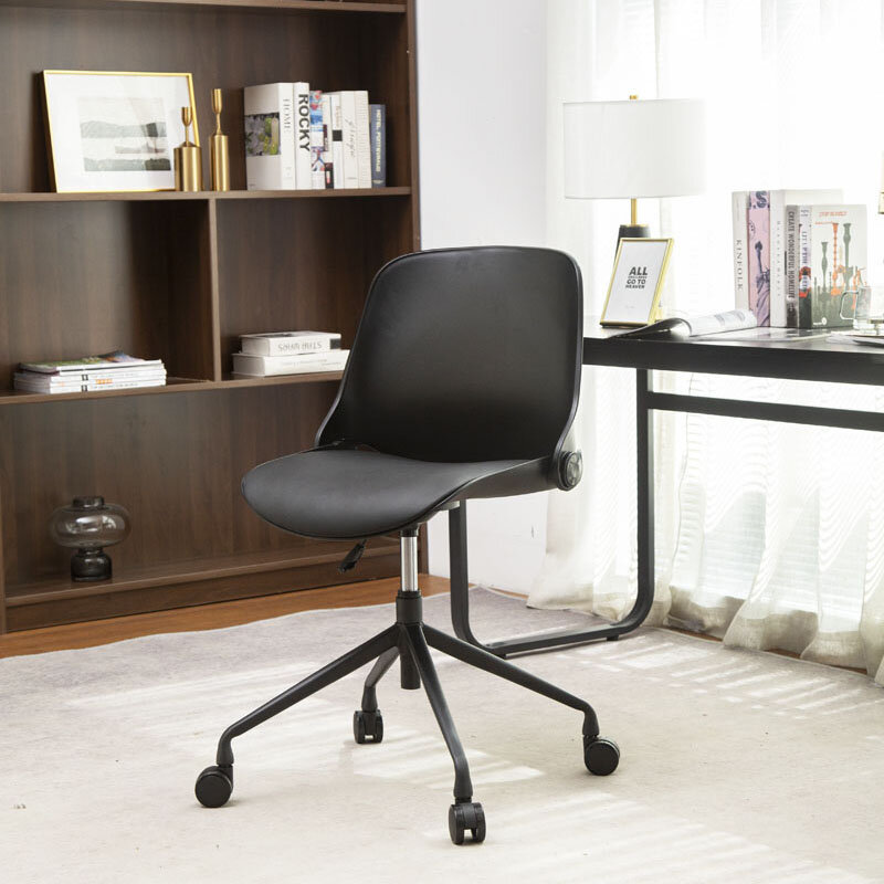 Cadeira giratória dobrável estilo nórdico para casa e sala de estar, mobiliário nórdico para mesa do computador