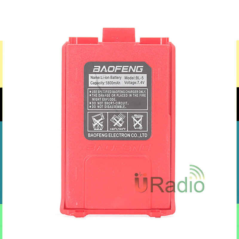 Baofeng-Batería de piezas para walkie-talkie, accesorio Original para Radio Baofeng UV 5R, 1800mAh, 7,4 V, batería de iones de litio, UV5R, 4 o 10 piezas