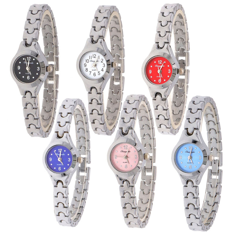 10 stks/partij, Groothandel Prijs Gemengde Bulk Leuke Mooie Zilveren Armband Lady Vrouwen Horloges Quartz Horloge Gifts Hot Koop JB2T
