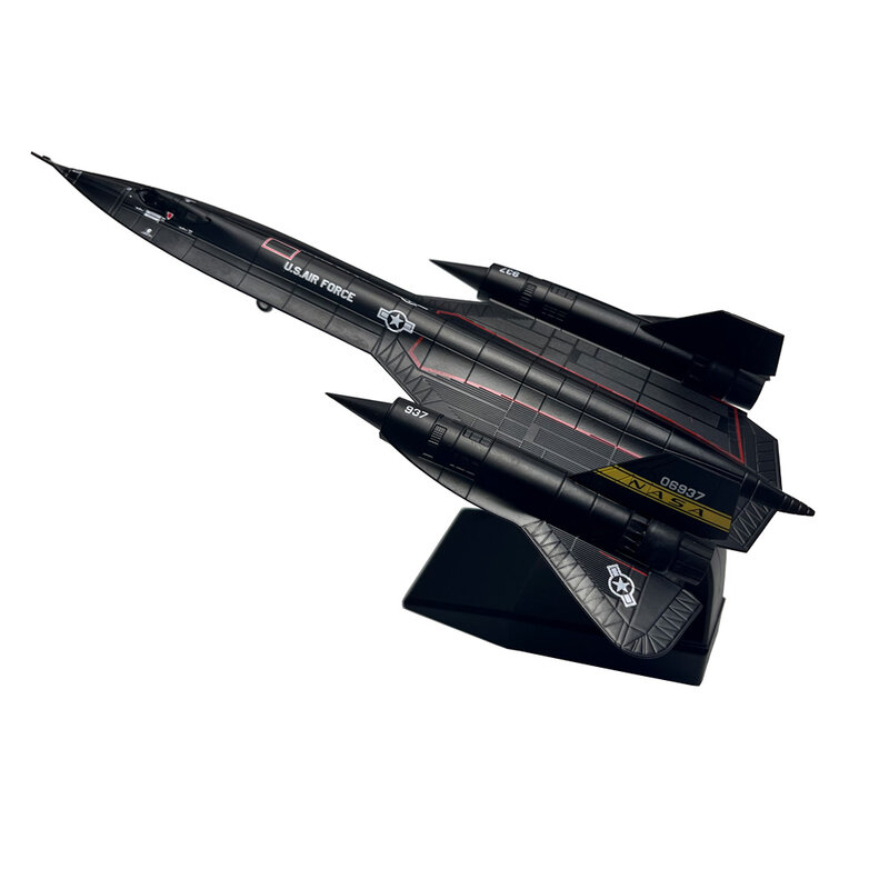 Модель самолета из литая металла, модель самолета, модель корабля, модель для мальчика, подарок на день рождения, масштаб 1/144, США, цвет черный, SR71