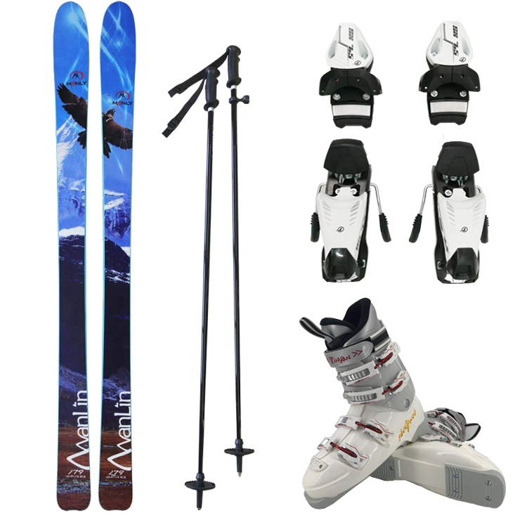 Botas de esqui de carbono para adultos, alta qualidade, esqui nórdico normal, patinação de velocidade