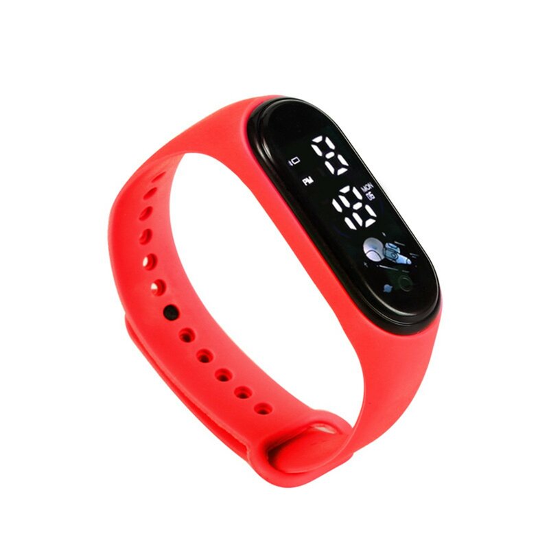 Led Bracelet Watch Button Children's Male And Female Students Exercise New Gift Student Led Cartoons Sports Electronic Watch New