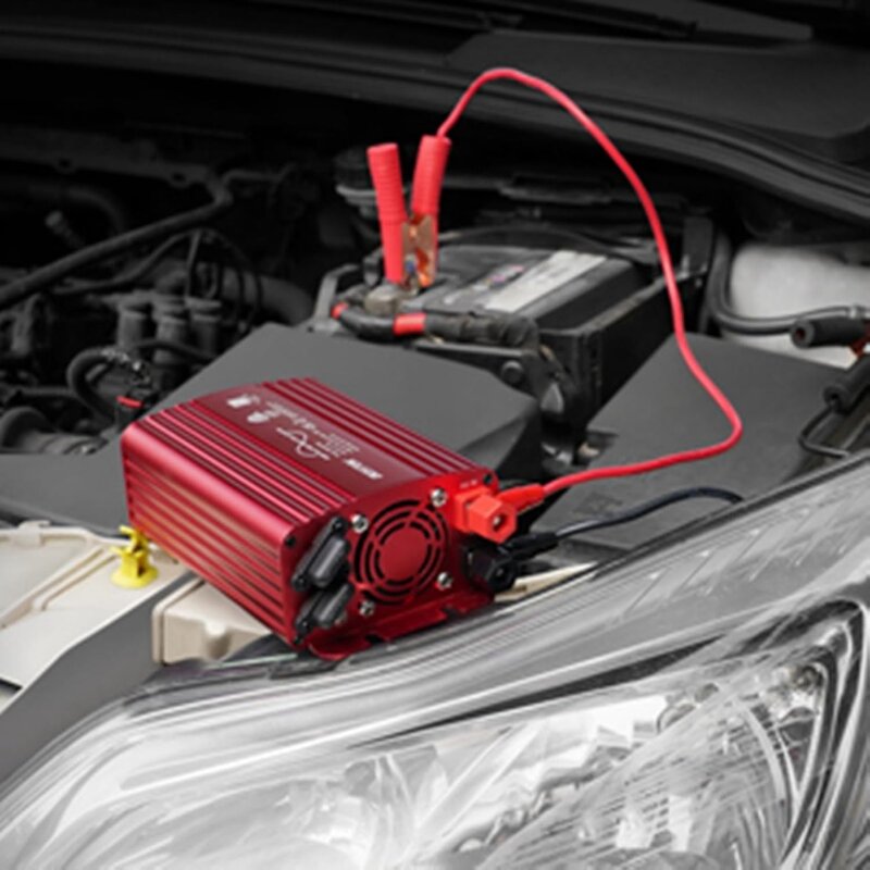 Bestek 300Watt Pure Sinus Omvormer-Dc 12V Naar Ac 110V Auto Stekker Omvormer Adapter, Power Converter Met 4.8a Dual Usb