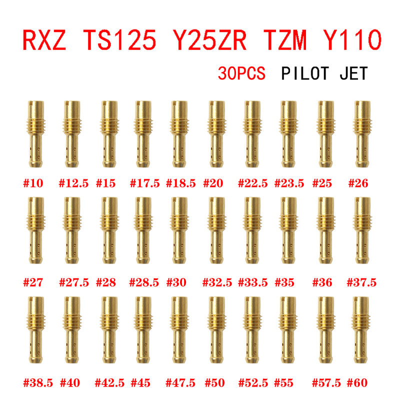 40pcs/20pcs hex Typ Haupt leerlauf/Pilot Jet Vergaser für Mikuni vm tm tmx ax100 dt125 y110 Mortor cycle Vergaser