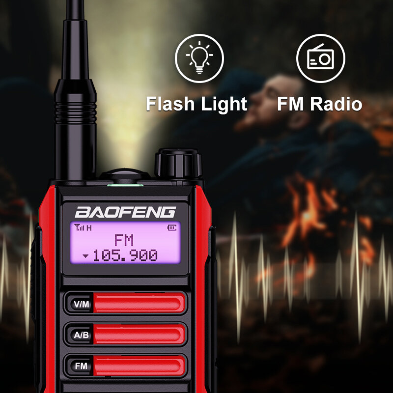 BAOFENG UV-16 플러스 방수 고출력 워키토키, VHF 및 UHF 장거리 FM 휴대용 트랜시버, 양방향 햄 라디오, 2022 신제품