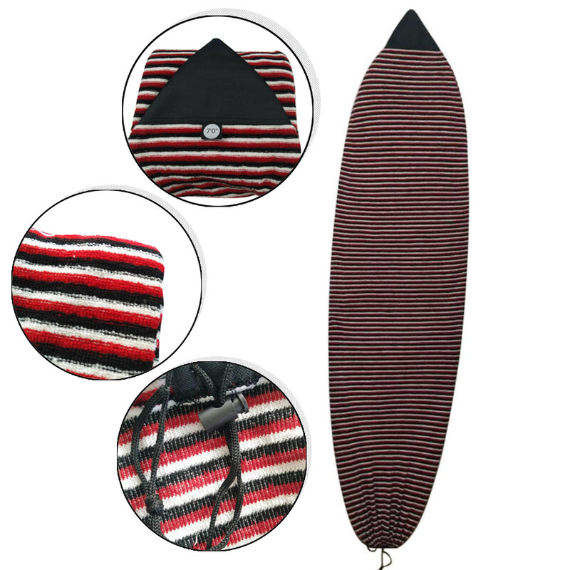 Kaus kaki papan selancar 7 kaki tersedia Shrotboard rajut/Funboard/tas penutup Skimboard kaus kaki melar merah untuk papan seluncur