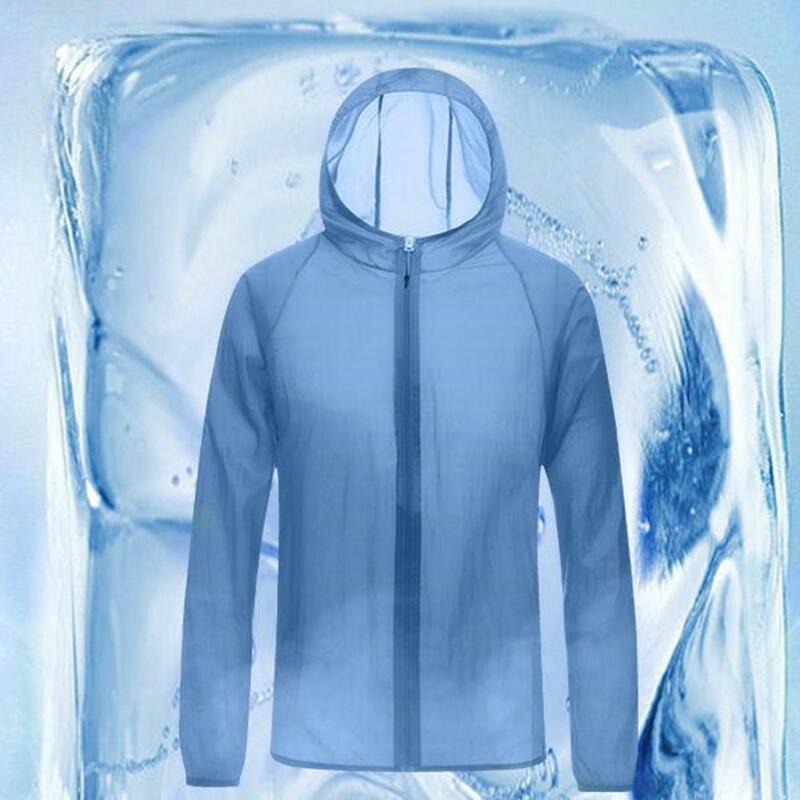 Accogliente abbigliamento per la protezione solare maniche lunghe chiusura con cerniera anti-uv giacca sportiva per la protezione solare estiva