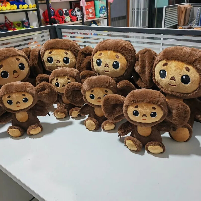 New Russia Anime Cheburashka Plush Doll Big Eyes Monkey Чебурашка Stuffed Plushie Toys Lovely Appease Pillow For Kids Gifts