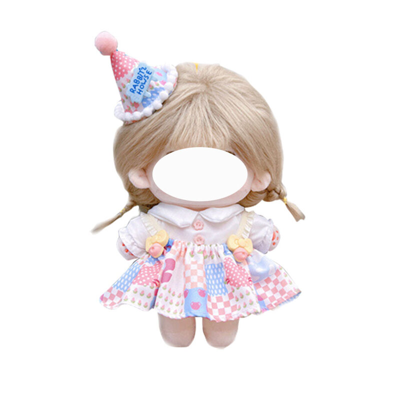 Vestido bonito de algodón para niñas, conjunto de calcetines de traje informal, falda de princesa, juguetes de peluche, regalo de cumpleaños, 20cm