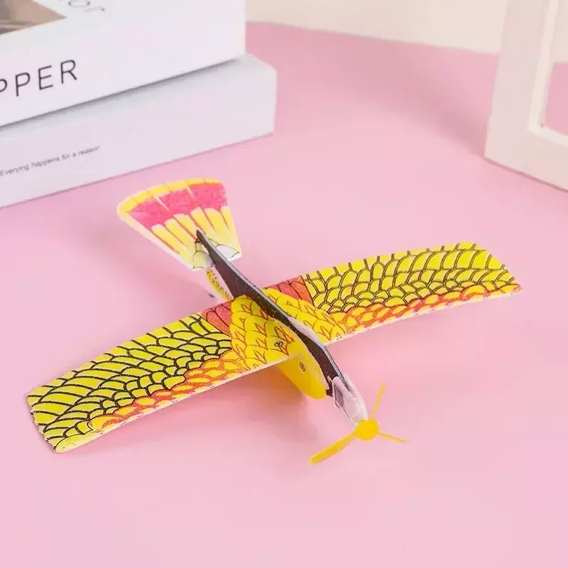 1PC Mini Aircraft Toy Children DIY Hand Throw Flying Glider Plane Foam Airplane Model Party Game Outdoor Toys for Kids Baby Gift