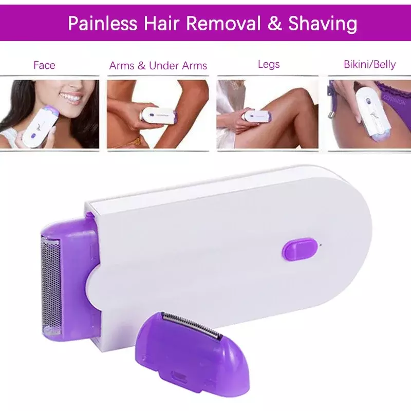 Profissional Kit de Remoção de Cabelo indolor Laser Touch Depilador USB Recarregável Mulheres Body Face Leg Bikini Hand Shaver Hair Remover