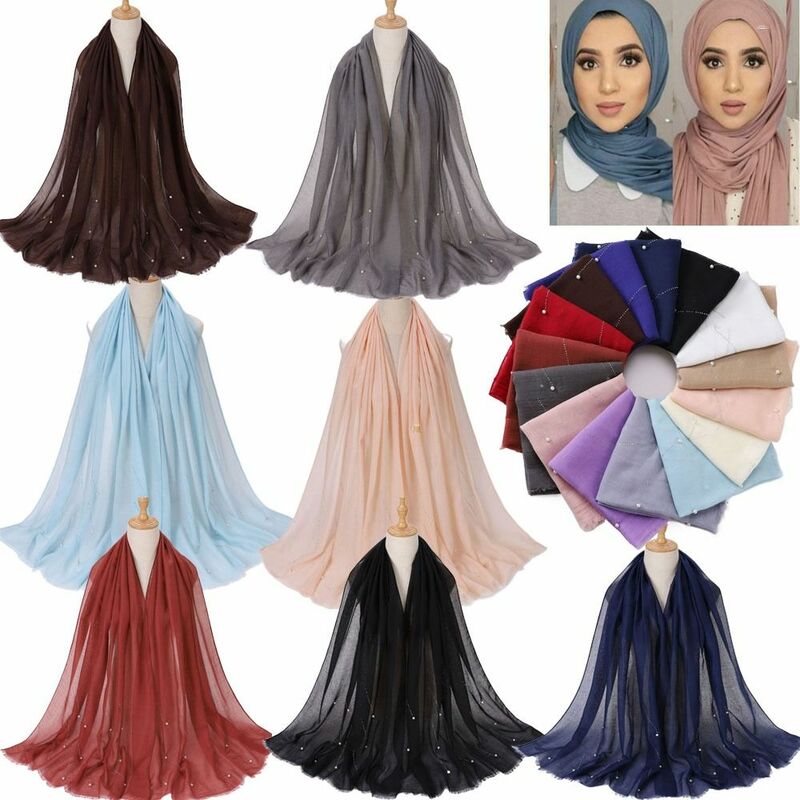 Protezione solare Head Wrap Head sciarpe donna ragazze copricapo Plain Jersey Hijab sciarpa diamante sciarpa Hijab scialle sciarpa cofano musulmano