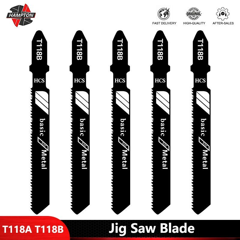 HCS Jig Saw Blade para ferramentas de corte de madeira, T-Shank, T-Shank, T118A, T118B, T118G, 5 PCs, 10PCs