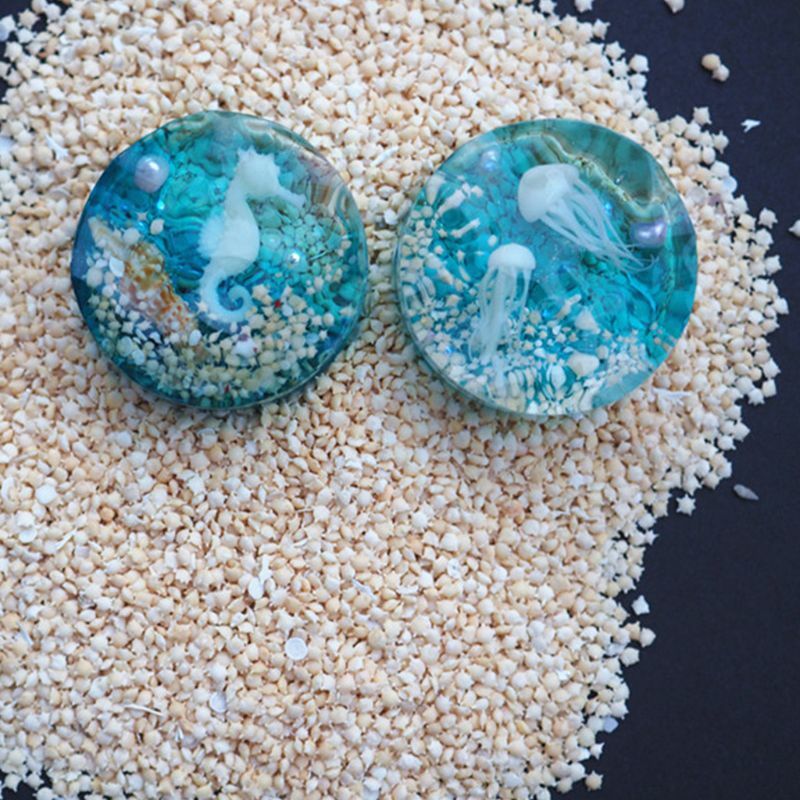 لتقوم بها بنفسك الكريستال الايبوكسي ملء نجمة الرمال البحرية نمط قلادة يدوية الصنع صنع المجوهرات حشو اكسسوارات أدوات المجوهرات المنظم punc