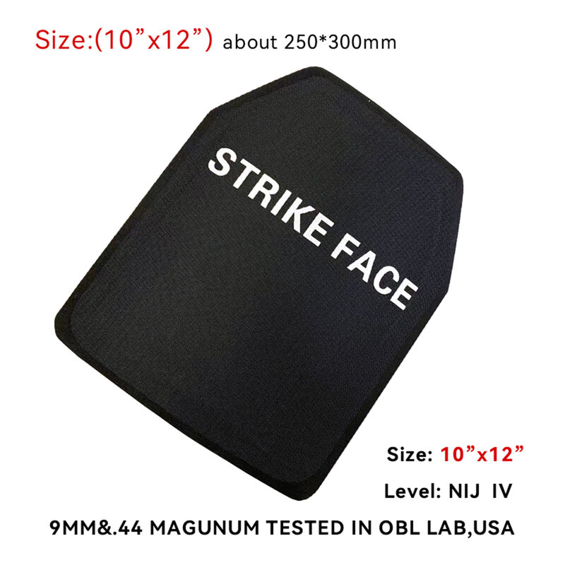 1pc Ballistic Plate Strike Face NIJ IV 4 Stand Alone Alumina& UHMWPE Composite  Ballistic Panel  Bulletproof Plate