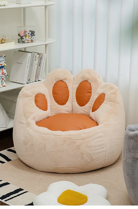 Asiento Puff para sala de estar, sofás bonitos con garra de gato, bolsa de frijol para una sola persona, pequeño sofá familiar para el hogar, silla creativa Tatami