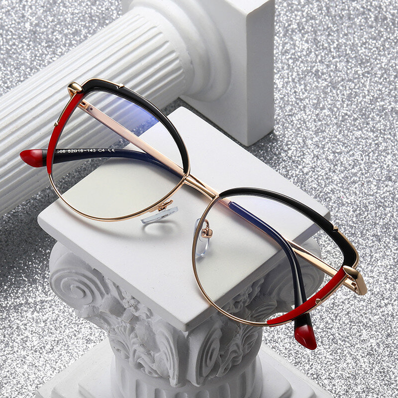 Oval Photochromic Myopia Glasses Women Red Black Tr90 Spring Leg Computer Eyeglasses With Diopters 0 -0.5 -1.75 -2.25 -3.75 -4.0