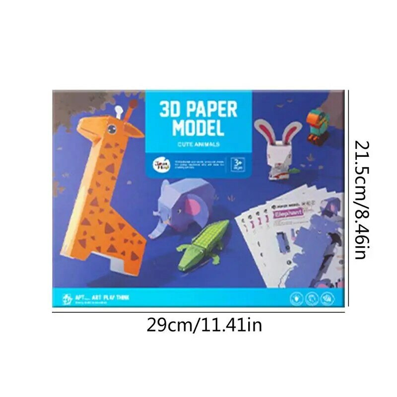 子供のための3D折りたたみ式クラフトキット,身体活動のための折りたたみ式紙,芸術的な学習のための教育玩具