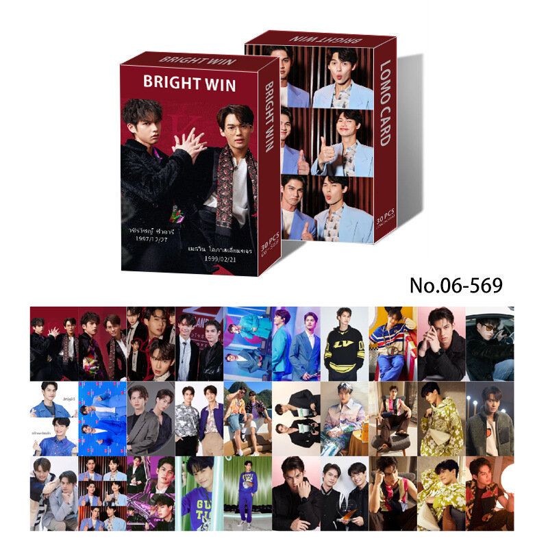 Kpop Thailand F4 Dew Brightwin Mewgulf Taynew Earthmix YINWAR OffGun Photocards HD Lomo Crads para Fans Collection Gift, 30 unids/set