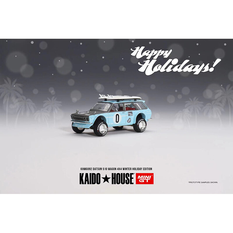 Minigt Op Voorraad 1:64 Kaido Huis 510 Wagen Surf Safari Rs Winter Spec Diecast Diorama Auto Model Collectie Miniatuur Carros Speelgoed