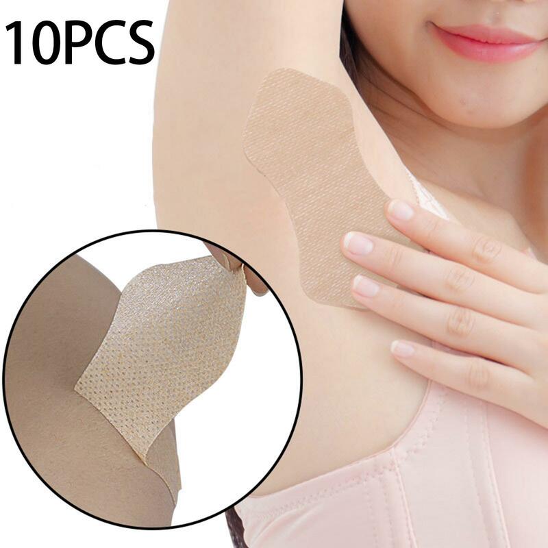 Almofadas de suor respirável para homens e mulheres, Patches absorventes de suor nas axilas, Protetor Macio Invisível, 10pcs