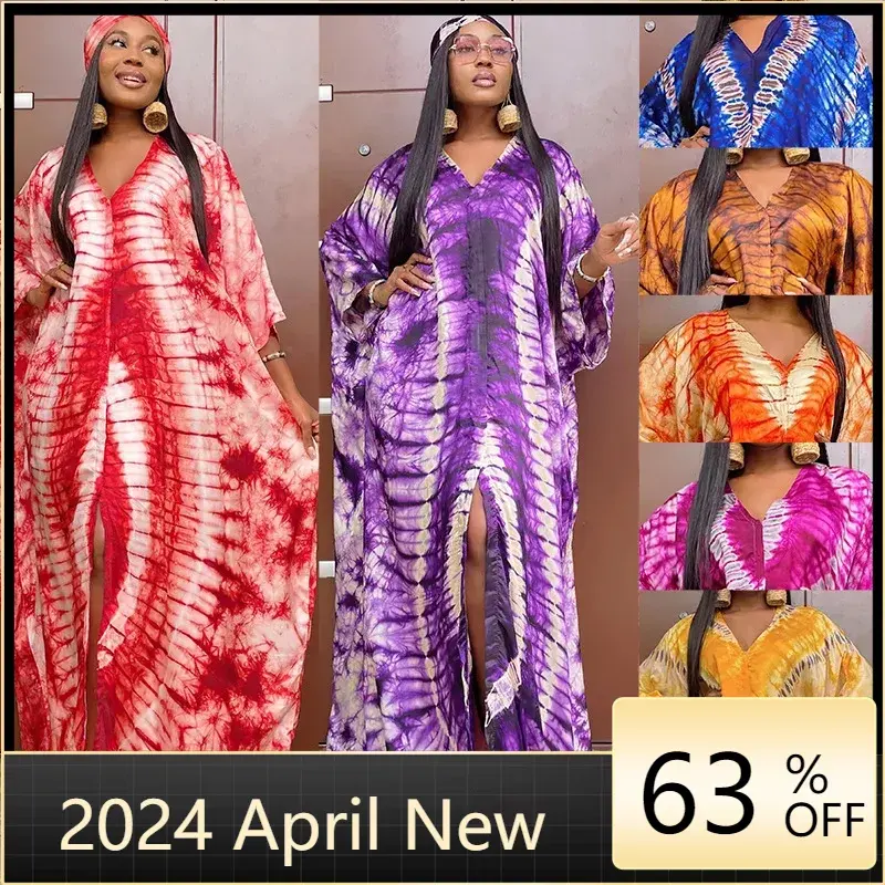 Elegante vestido estampado africano con patrones clásicos, hombros descubiertos y talla grande